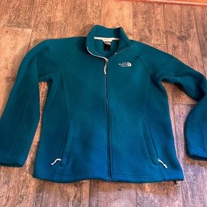 Medium Teal North Face Fleece Jacket